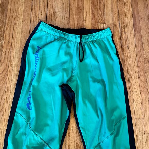 Podium Wear Pants Womens Large Track Green  Performance Ankle Zip - Picture 2 of 11
